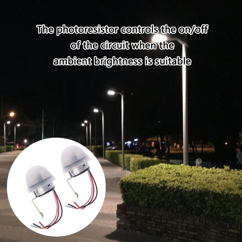 2Pcs Waterproof Sensitive Auto Switches 220V LED Light Sensors Switches Tool for Courtyards Gate Lighting Easy to Install