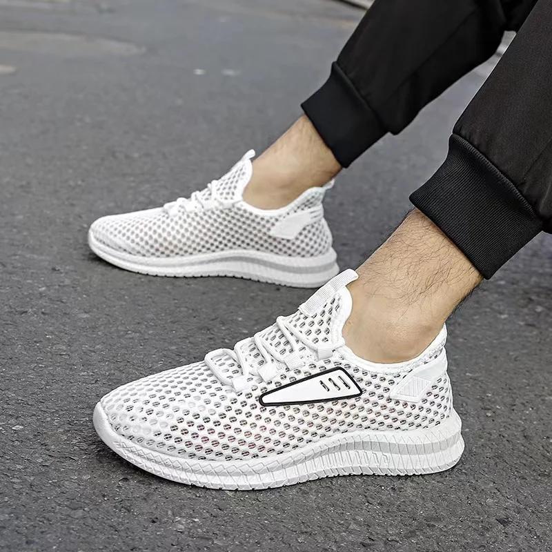 Nya Casual Skor Herr Sneakers Bekväma Trend Allt Andningsbara Hål och Andningsbart Nät Sommar