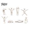 Game Character Collectible 1/8Pcs 3D Printed Figure, Sitting Standing Lying Man Figurine, Minimalist Decoration Abstract White Statue, Gift for Lovers