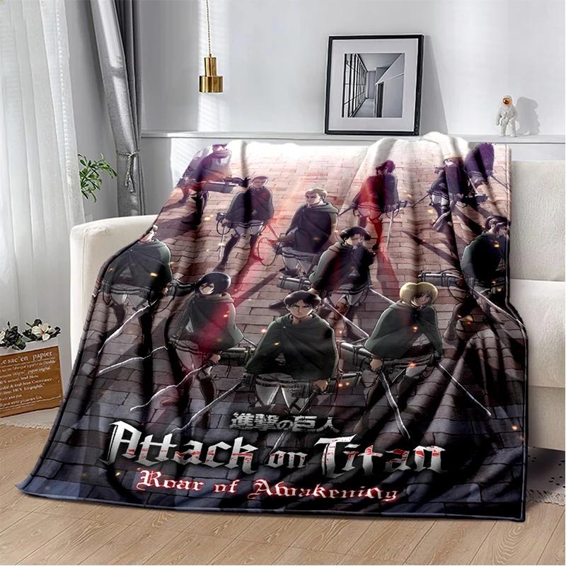 29 Style New Cartoon Attack on Titan Eren Anime Soft Flannel Blankets,Throw Blanket Comfortable for Beds Sofa Home Bedroom Gift