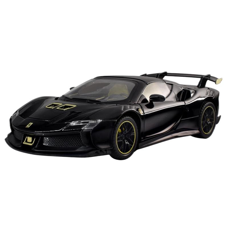 

NEW 1/24 Ferrari SF90 XX Stradale Supercar Alloy Car Model Sound and Light Pull Back Children s Toy Collectibles Birthday Gift