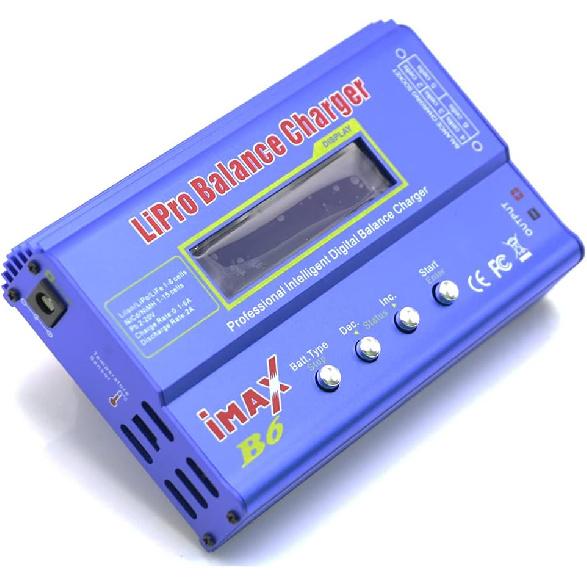 IMAX B6 80W Lipo Battery Balance Charger 6A Discharger, RC Hobby Lipo NiMh Li-ion Ni-Cd Digital Lipro Balance Charger Discharger + AC Power 12V 5A