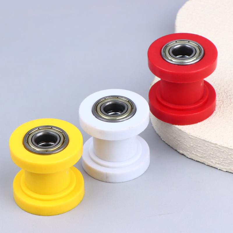 Motorbike Chain Tensioner Pulley 2Pcs 8MM 10MM Guide Wheels for Motocross Offroad Maintenance Performance Kit