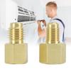 2Pcs 1/2ACME Brass Refrigeration Adapter Refrigerant Vacuum Pump Port Connector Accessory