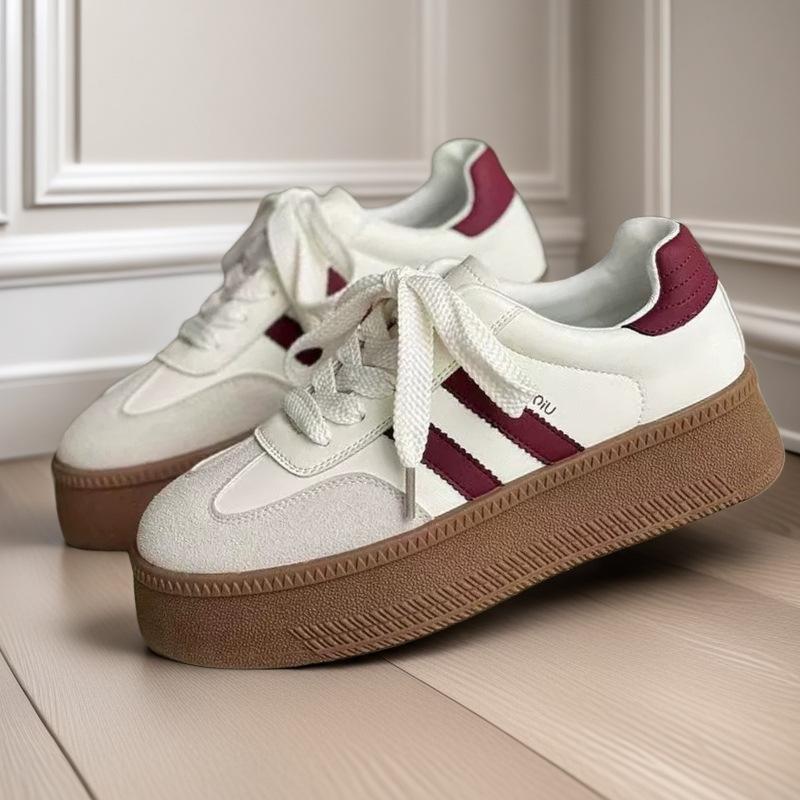 thick-soled German training shoes women's spring new niche lightweight Baita students thick baseplate shoes sports and leisure shoes