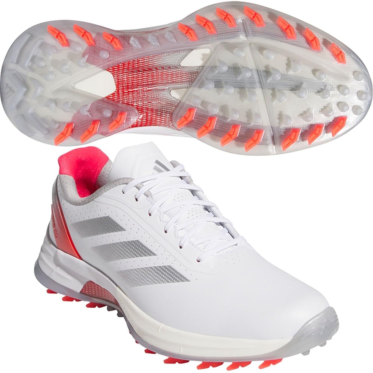 

Adidas Golf Women s Adizero Zed Z 25 Golf Shoes, White/Silver Metallic/Lucid Red, Size 22.5 cm, 2E