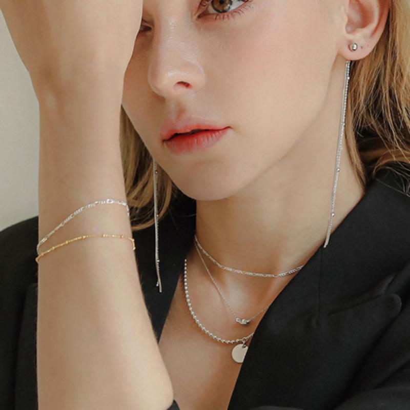 J.Lauren Cutting Flat Chain Gold Silver Bracelet B0938