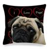 Pug Printed Pillows Cushion Cover 18x18 Inches Linen Pillowslip Home Sofa Car Decoration Throw Pillow Cover Cute Dogs Pillowcase