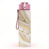 1PC Cream Gold Swirl Marble Pattern 750ml Color Plastic Sports Water Bottle Leakproof Flip Straw Lid Suitable for Sports Office Home Use