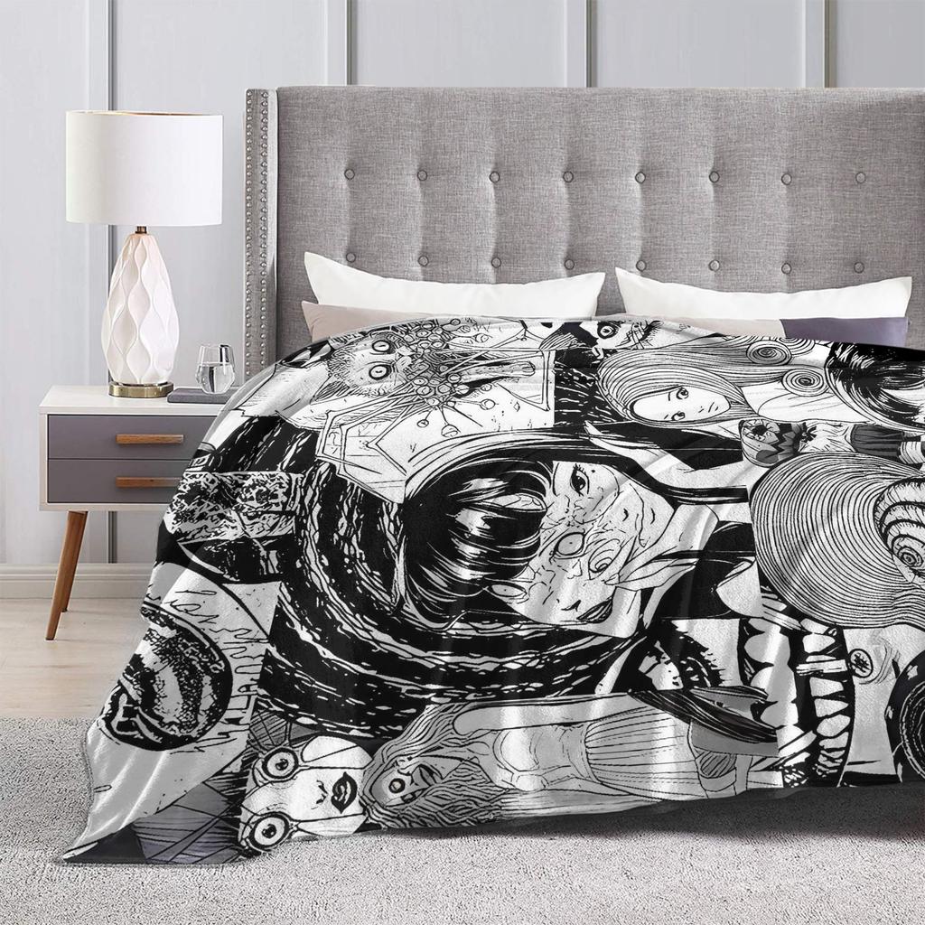 Tomie Junji Ito Blanket  Soft Fashion Plush Throw Blanket For Couch Chair Sofa Bed Travel Flannel Bedspread Bed Cover