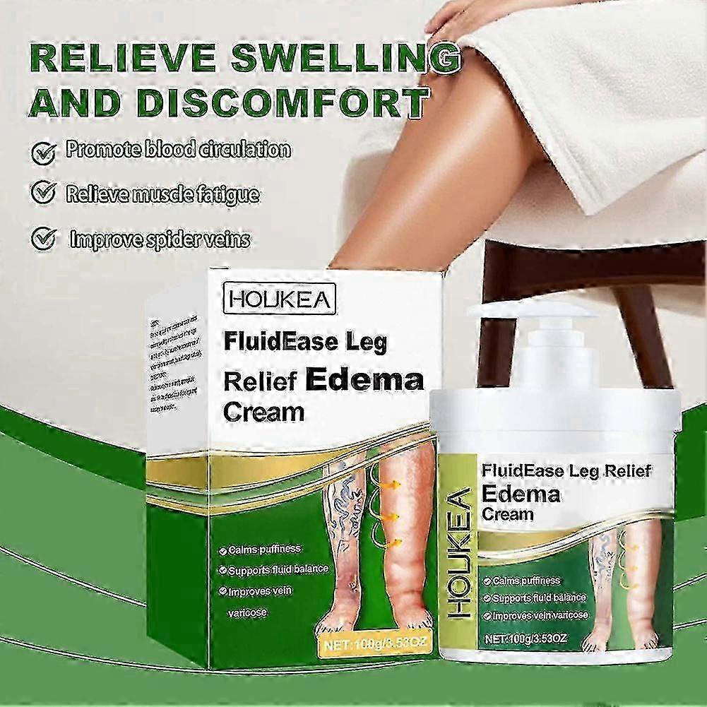 Leg Relief Edema Cream, Anti-Swelling, Reduces Edema & Puffiness, Leg Therapy Cream, 1pcs