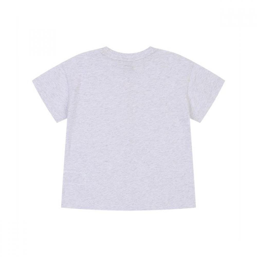 KANGOL KIDS LeTTering Kurzarm T-Shirt Melange Grau Sb 0005