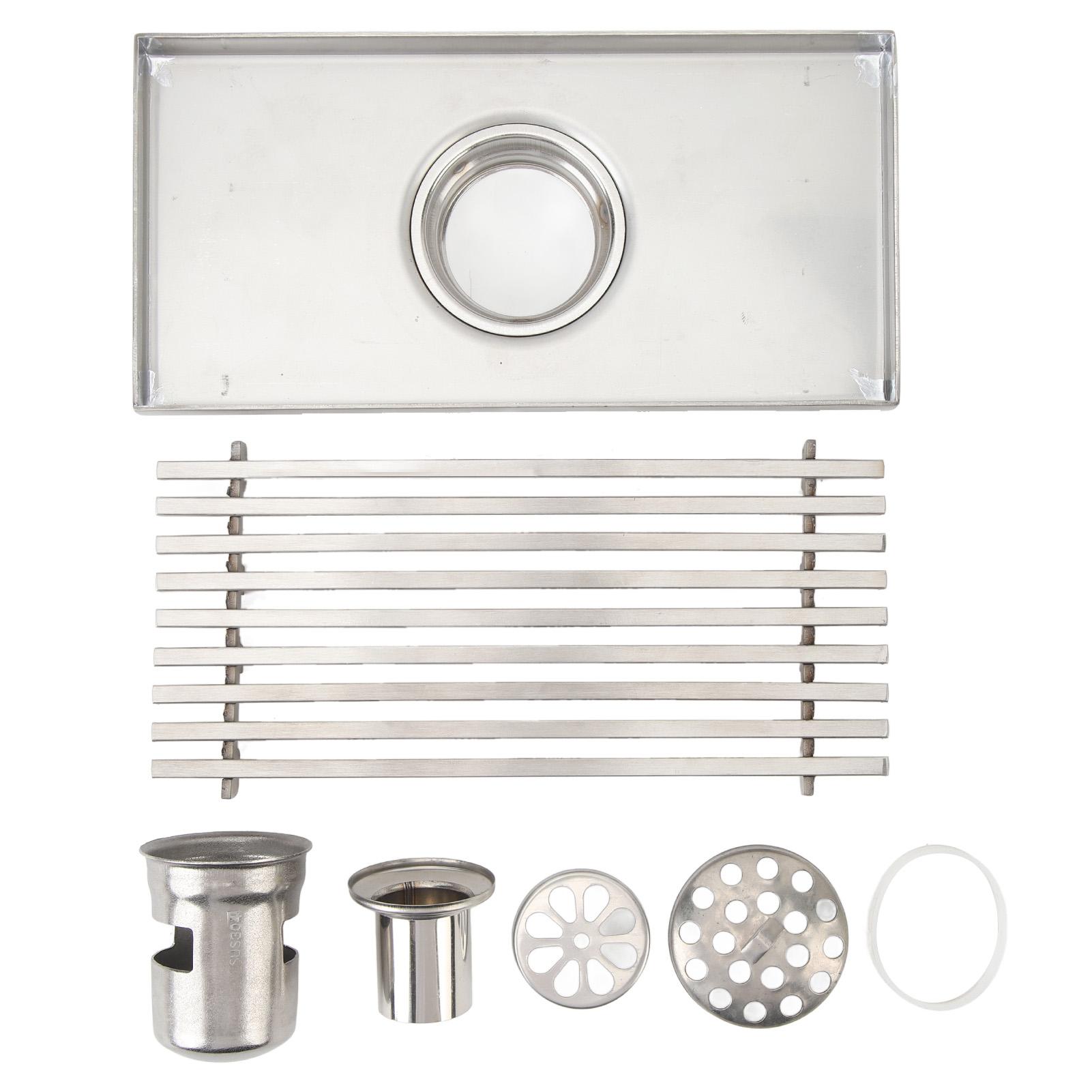 

304 Нержавеющая сталь Линейный Душевой Слив Утолщенный Удлиненный 8-дюймовый Линейный Душевой Слив 20x10CM для