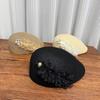 Fashion Flower Styling Thin Beret Women's Spring Summer Breathable Forward Hat Showing Face Little Painter Hat Tide