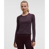 Swiftly Tech Long Sleeve Shirt 2.0 Waist Length  Sparkle Black Plum Rainbow Lurex