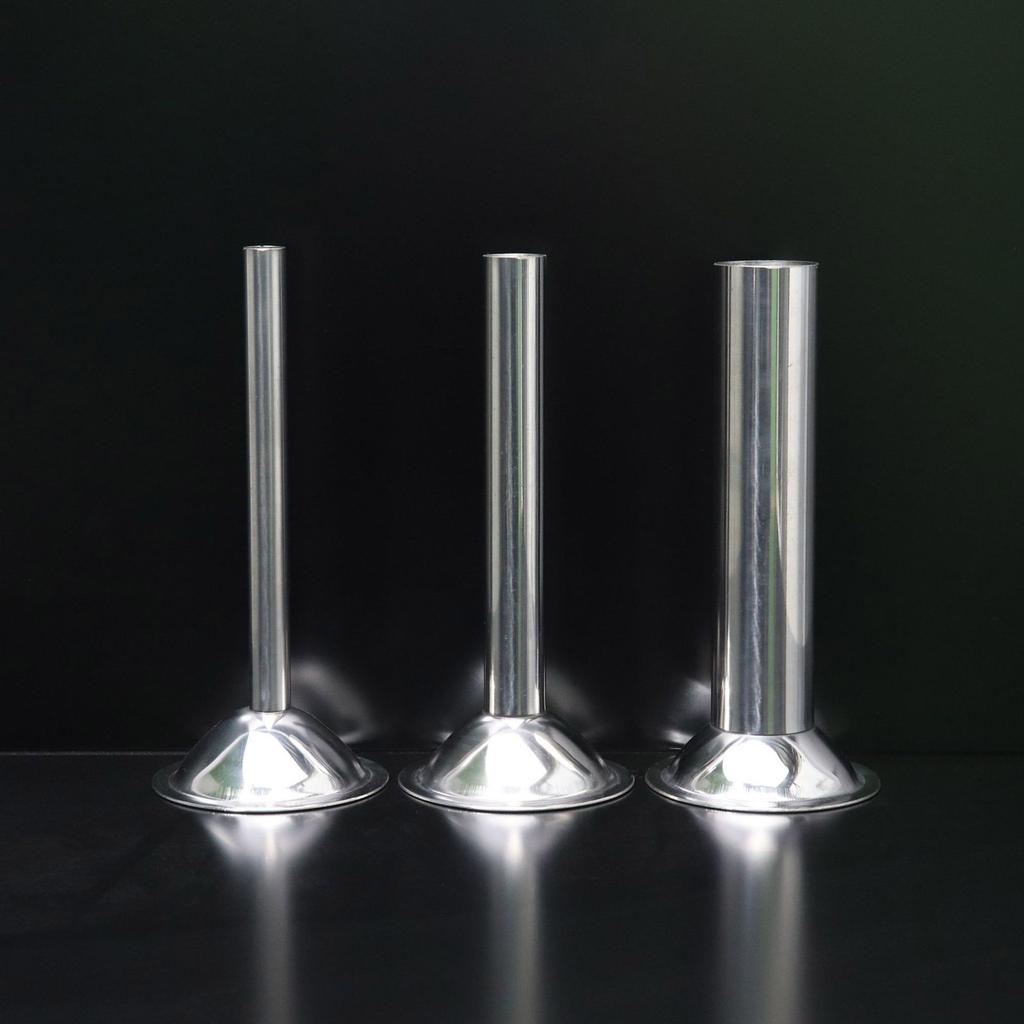 3pcs Practical Sausage Filling Tubes Set Accessory Stainless Steel Meat Stuffer Funnels for Home and Kitchen Use