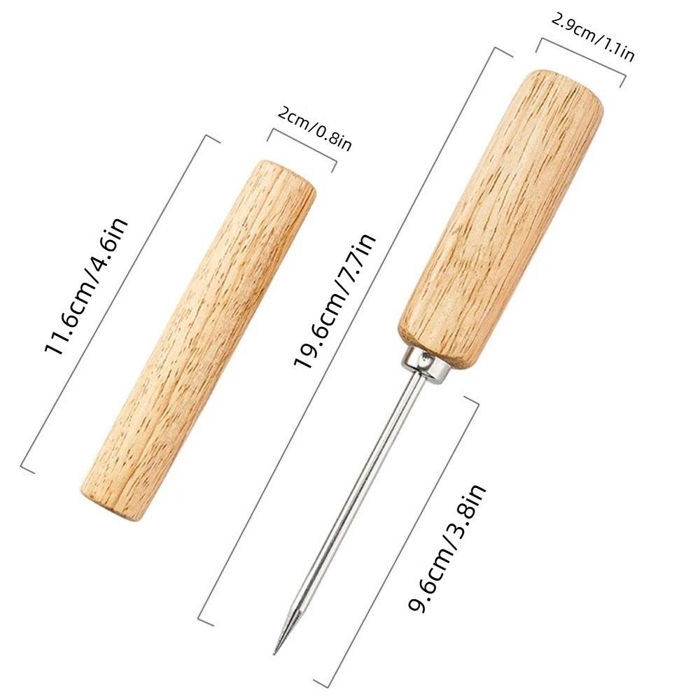 Wooden Handle Ice Crusher Stainless Steel Whiskey Ice Tool Whiskey Ice Tool Ice Shaver Bartender
