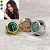 Ring Quartz Mechanical Watch Shape Hand Can Rotation Time Adjusted Gift Ornament