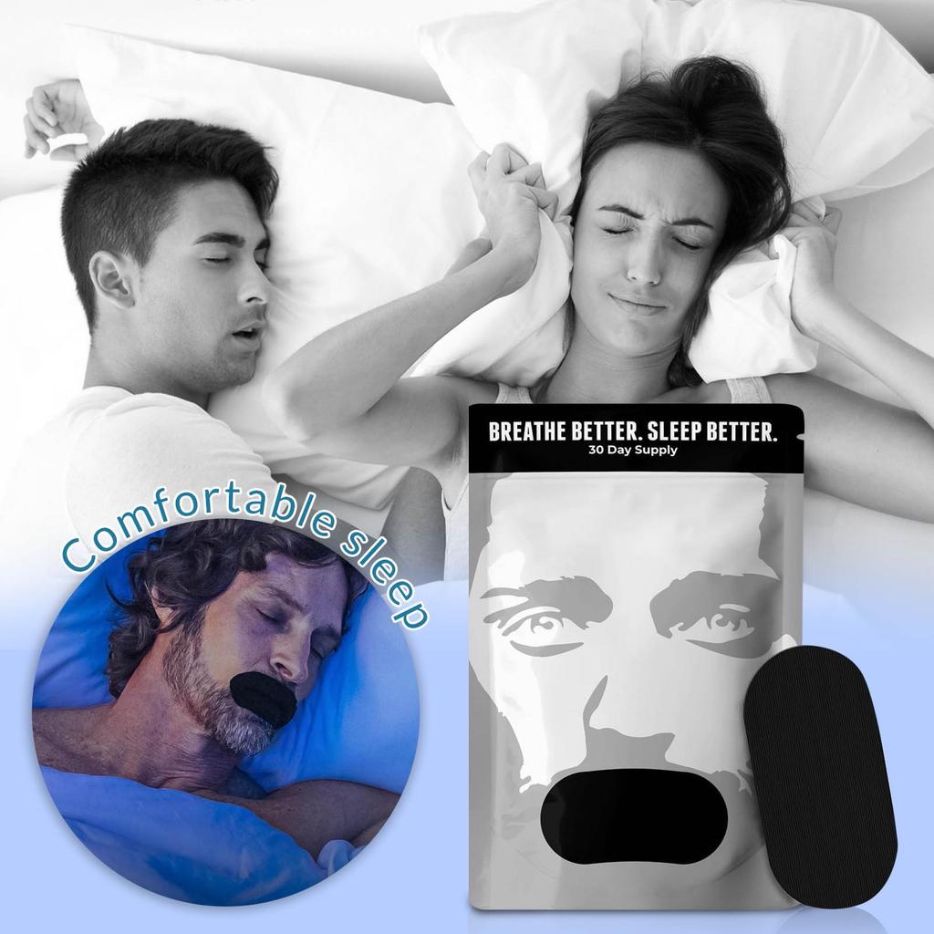 Einfach anzubringende Schlafstreifen – Atmungsaktive Schlafbänder mit angenehmem Klebstoff – 1 Packung (30 Bänder)