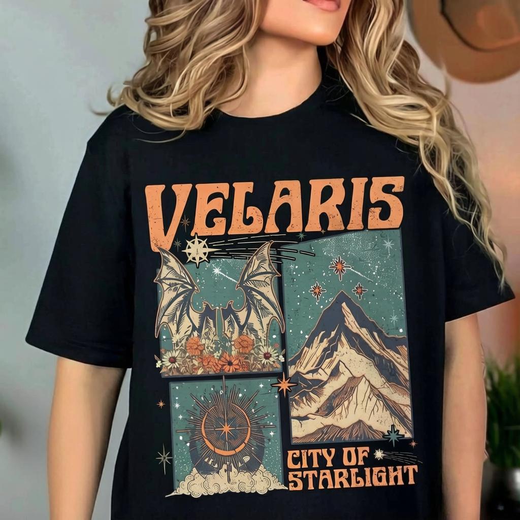 

Velaris City of Starlight Acotar Comfort Shirt The Night Court T- Shirt Bookworm Shirt Court of Thorns and Roses Acotar T-Shirt S