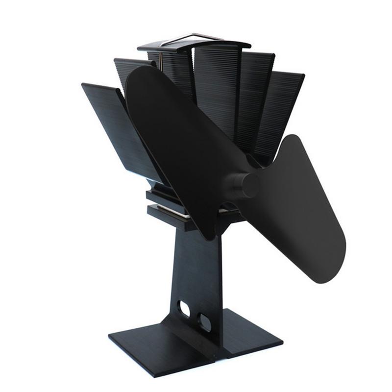 Vier Blätter für Kaminventilator-Ersatz Aluminiumlegierung Kamin Vier Blätter Heimheizung Wärmend Präzise Passform Leichtgewicht Kamin