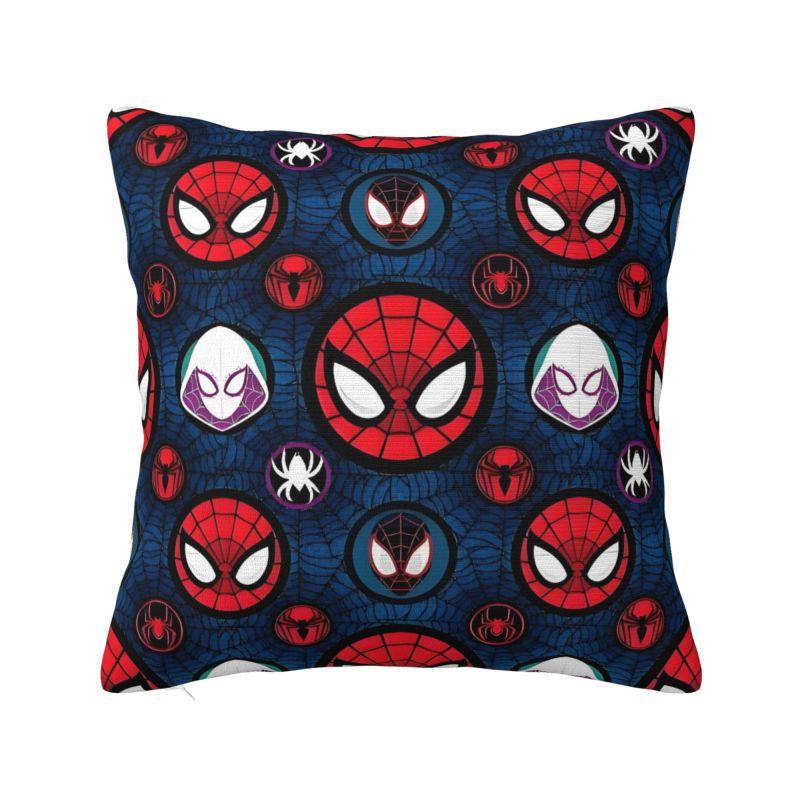 

Custom Spider Man Marvel Hero Luxury Pillow Cover Living Room Decoration Disney Comic Kawaii Cartoon Car Cushion 12x12Inch