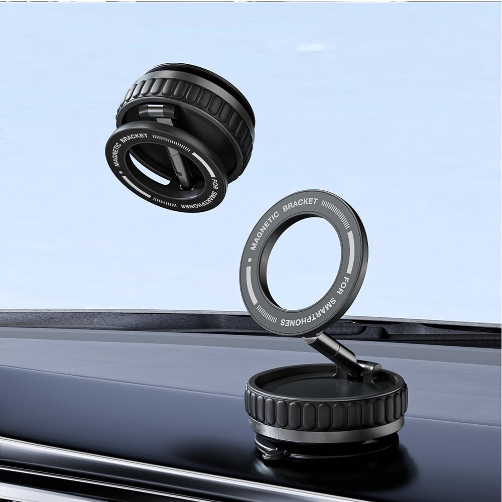 Car Vacuum Strong Magnetic Holder Foldable Suction Stand Adjustable Rotatable Mounts Motorcycle Phone Holder For iphone Samsung