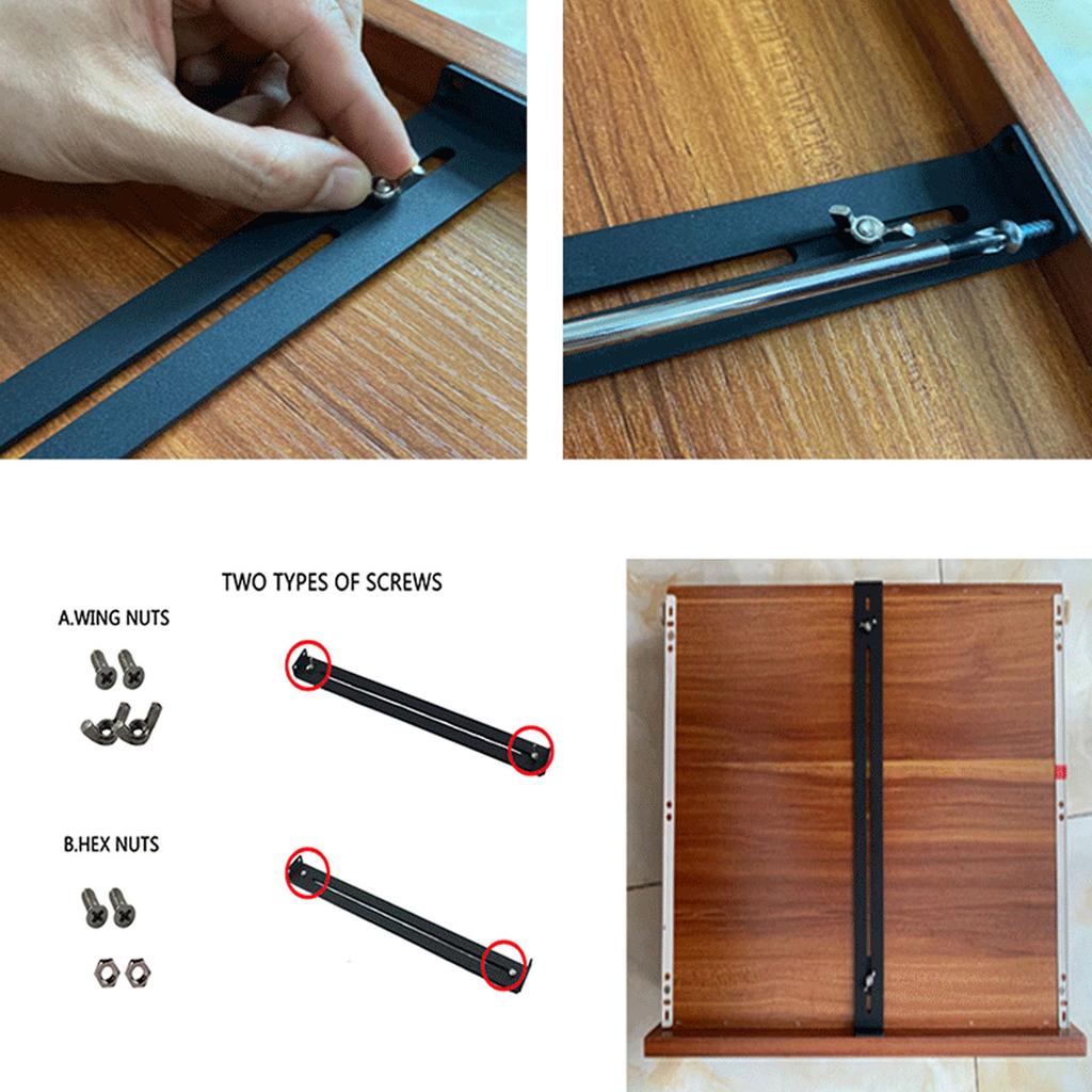 4Pcs Furniture Reinforcement Hardware Drawer Repair Kits Furniture Repair Accessory Bracket Middle Mount Enduring