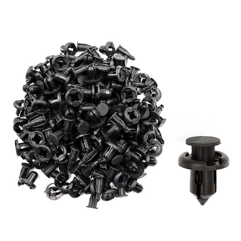 20 Rivets Plastique Noir Pour Nissan - Diamètre Trou 8 Mm, Longueur 22 Mm, Fixation Pare-chocs/garde-boue