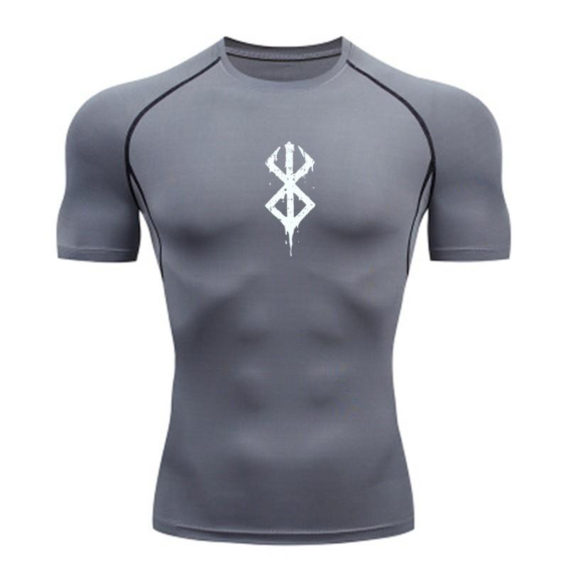 Y2K Compression T Shirt Men Fitness Gym Sport Running Short Sleeve T-Shirt Quick Dry Tops Tee