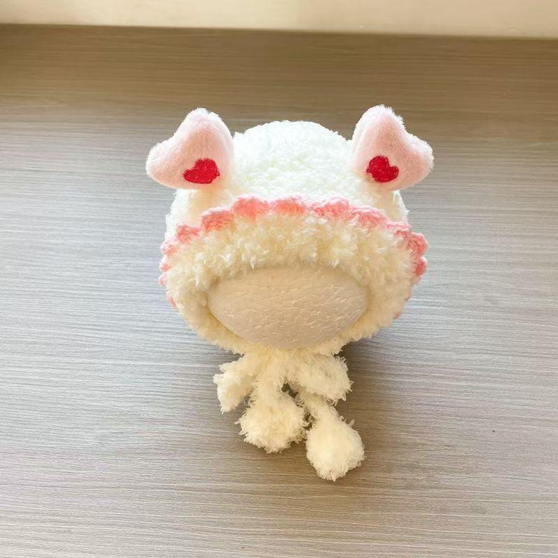 Adorable Children's Plush Knit Hat with Lace Ear Protection for Boys and Girls - Warm and Thick for Autumn and Winter