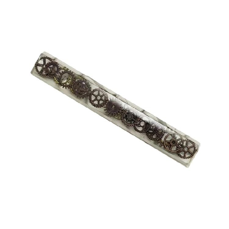 

Steampunks Inspireds 6.25U Space Keycap Clear Epoxy Resins Construction For Most Mechanical Keyboards Optimized Light Diffusions бронзовий