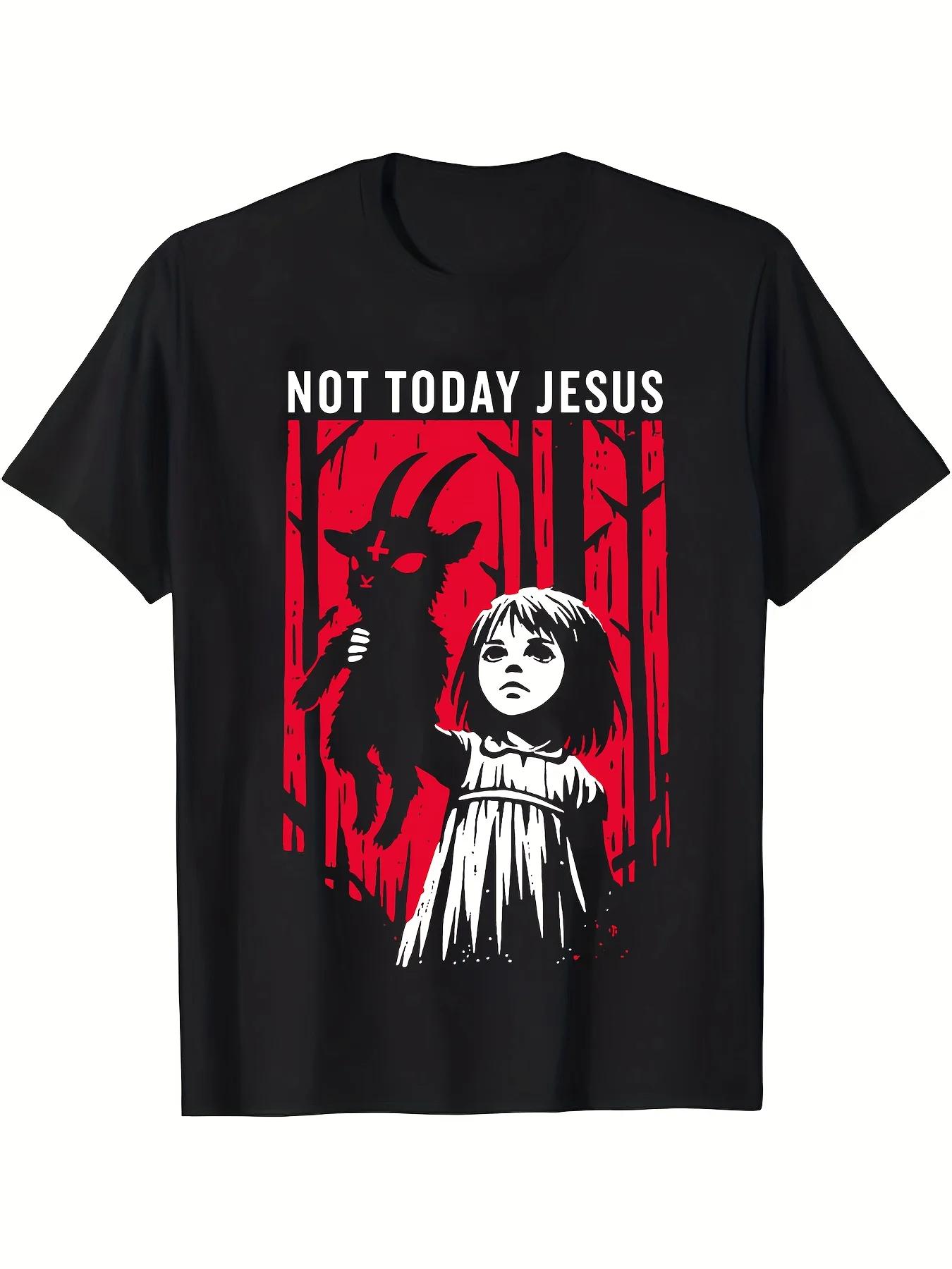 

Mens Young Model Crew Neck Shortsleeved Gothic Offset Printing Summer Crew Neck Mens Top Tshirt with Humorous Text Is Hot M