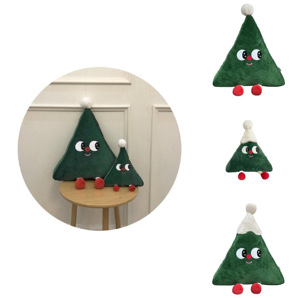 Plush Christmas Tree Ornament Cushion With Snowtop Design For Festive Decor And Gift Giving
