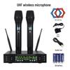 Dual Metal True Diversity Infrared Frequency Wireless Microphone for Meetings and Family KTV