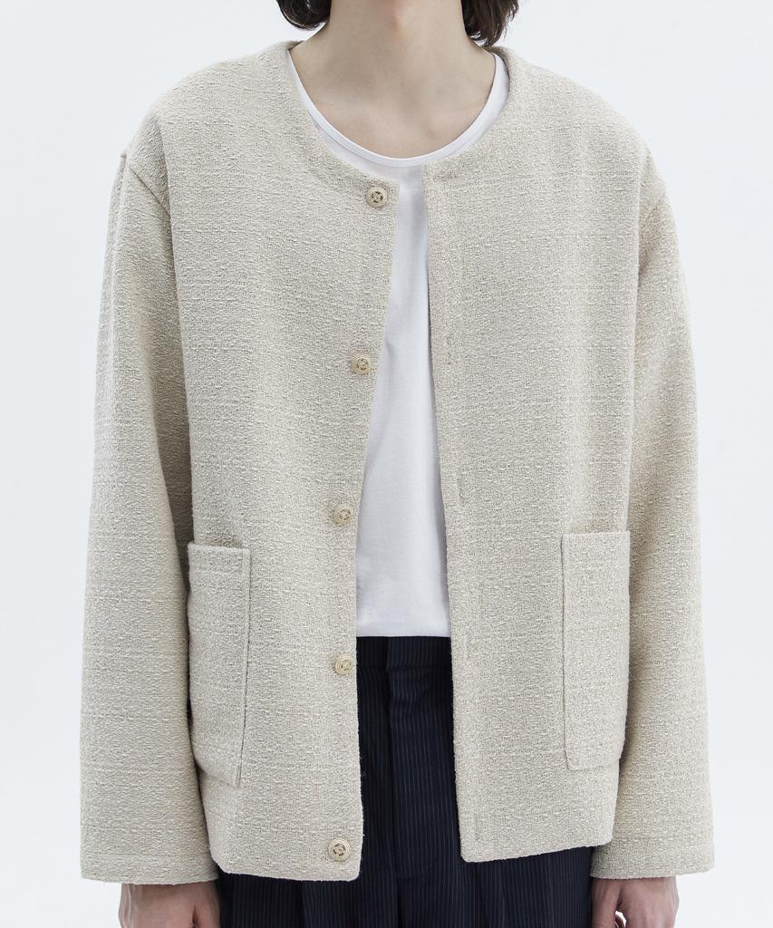 Trip Le Sens Casting Tweed Round Jacket_Vintage Blue