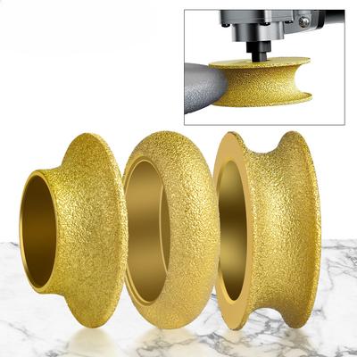 Brazed Stone Edge Grinding Wheel Diamond Grinding Wheel Tile Marble Slotted Granite Slotted Edge Grinding Round Edge