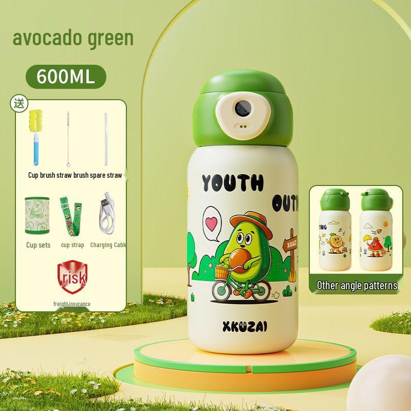 Yilimeng Smart Fingerprint Unlock Kids Thermos with Straw