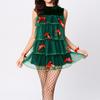 Women's Christmas Tree, Cosplay, Sexy, Cute, Costume, Dress, 4-piece Set, Party, Event, Santa Cosplay, Christmas Cosplay