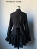 Gothic Lace Waist-Cinching Dress - Slimming & Versatile, Petite Autumn 2025 Style