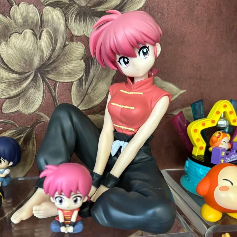 In Stock 10CM Anime Ranma 1/2 Relax Time Shampoo Tendou Akane Action Figurine Ranma PVC Figure Model Collector Figurine Toy Gif