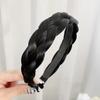 Girl Wide-brimmed Fishbone Braid Female Hairbands Korean Style Headwear Wide Hair Hoop Wig Headband