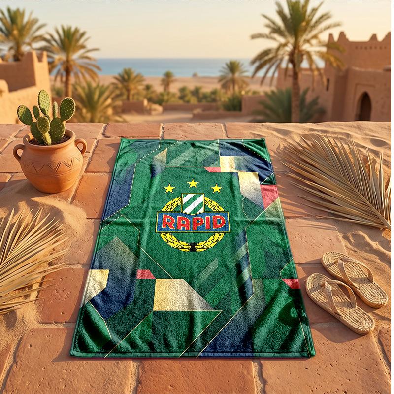 Asciugamano da Spiaggia in Microfibra Rapid Wien FC Asciugatura Rapida Assorbente Grande Asciugamano per Spiaggia Nuoto Viaggio