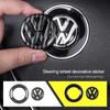 OBTLU1 Car Steering Wheel Logo Decoration Sticker Accessories For VW Tiguan Arteon Taigo Caddy CC e-up! Golf Polo Amarok Transporter