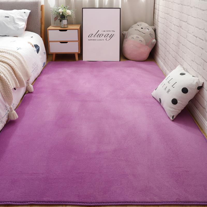 Soft Coral Fleece Carpet for Bedroom and Living Room - Full Coverage and Comfortable