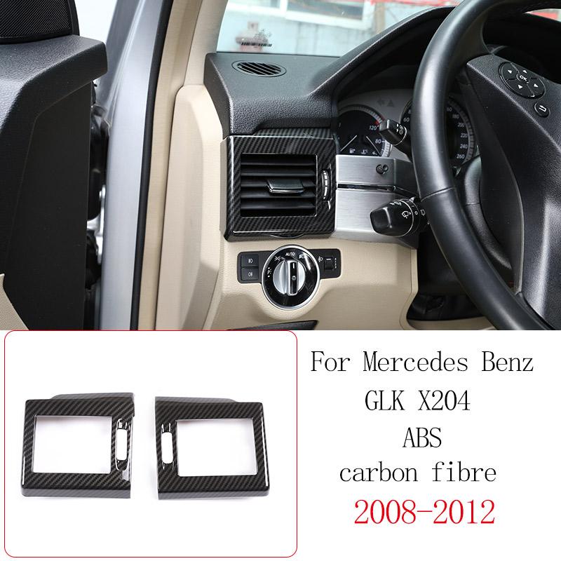 For Mercedes Benz GLK X204 2008-2015 ABS Carbon Fiber Car Center Console Decorative Panel Sticker Car Interior Accessories
