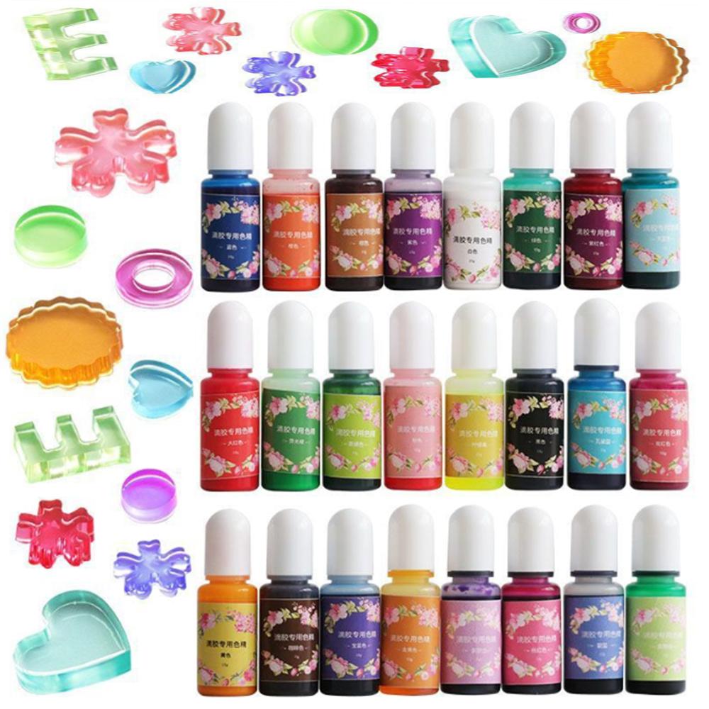 26 Farben 10ml Epoxidharz Pigment Flüssig Epoxid UV-Harz Farbstoff für DIY Harz Färbung Schmuckherstellung Handwerk Kunst