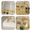 Multifunctional Jewelry Storage Rack for Earrings Necklaces Bracelets Portable Metal Wood Display Organizers