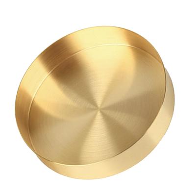 Vintage Round Tray Copper Storage Box Holder Container Dish Disc Home Decor Decoration by Jooan