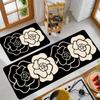 1Pcs Anti Fatigue Kitchen Rugs, Minimalist Camellia Print Waterproof Non-Slip Thick Cushioned Kitchen Mat Heavy Duty Comfort Standing Mat for Kitchen